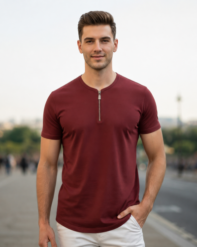Henley Zipper